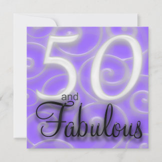 50 is Fabulous Birthday Invitation Einladung