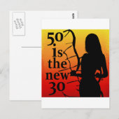 50 is the New 30, 50th Birthday Gifts! Postkarte (Vorne/Hinten)