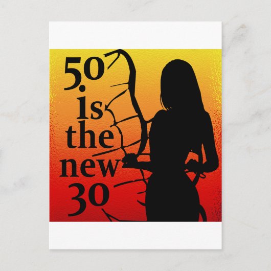 50 is the New 30, 50th Birthday Gifts! Postkarte (Vorderseite)