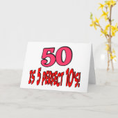 50 ist 5 perfekte 10s (ROSA) Karte (Gelbe Blume)