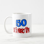 50 ist 5 perfektes 10s (BLAU) Kaffeetasse (Links)