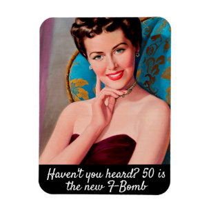 50 ist der F-Bomb lustig Retro Geburtstag Magnet