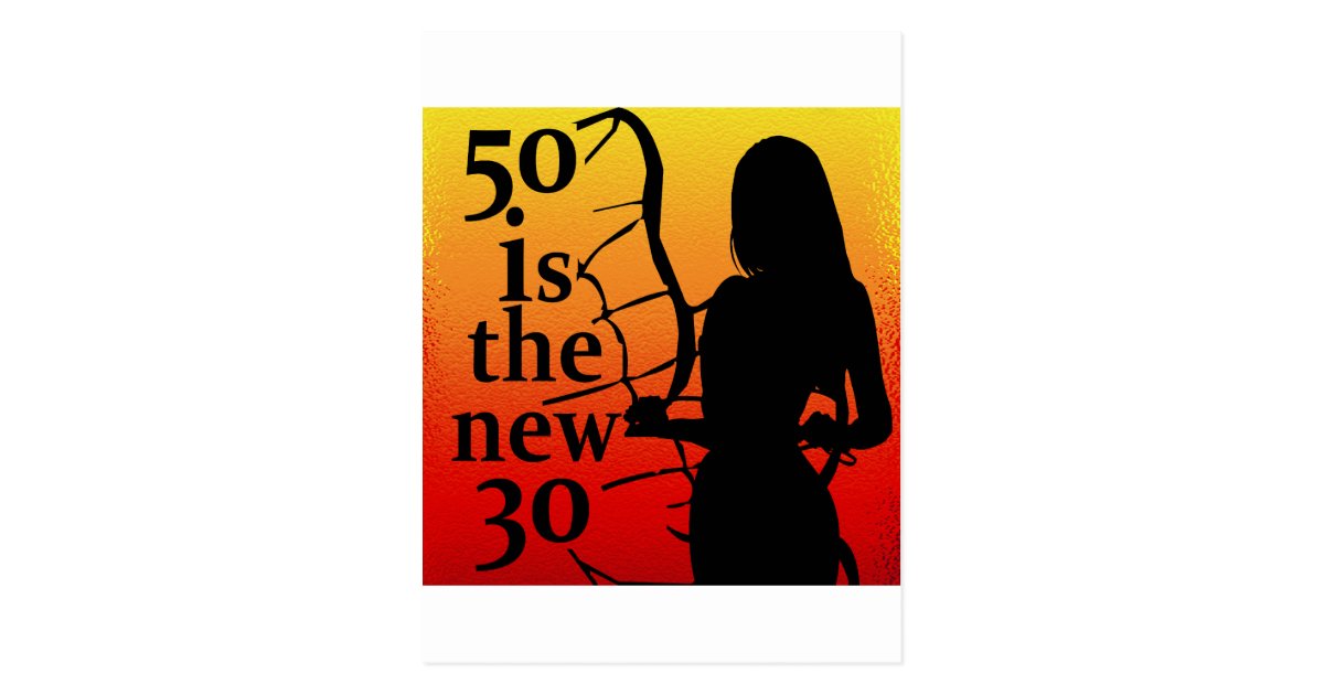 50 ist die neuen 30, 50. GeburtstagsGeschenke! Postkarte Zazzle.de