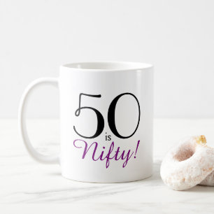 50 ist geschickt! 50. Geburtstags-Geschenk-Tasse Kaffeetasse