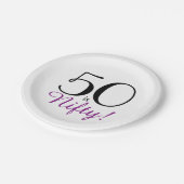 50 ist Nifty! 50. Geburtstagsparty Pappteller (Schrägansicht)