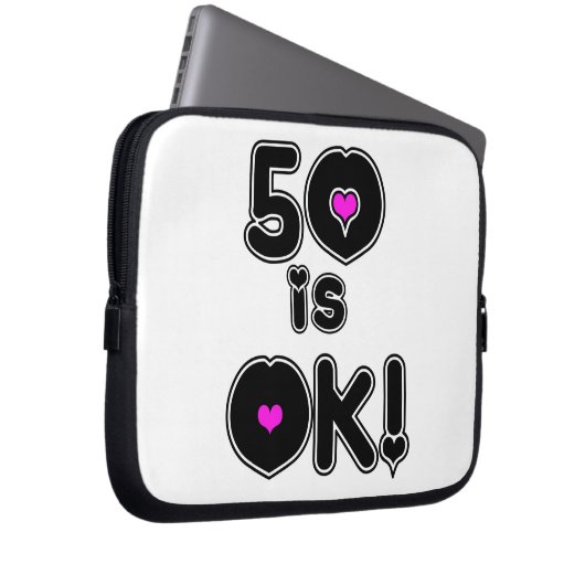 50 ist OKAYgeburtstag Laptopschutzhülle (Vorne Rechts)
