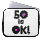 50 ist OKAYgeburtstag Laptopschutzhülle (Vorderseite)