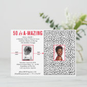 50 ist Phantastisch Spaß Modernes Design, maßgesch Einladung (Stehend Vorderseite)