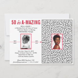 50 ist Phantastisch Spaß Modernes Design, maßgesch Einladung