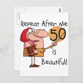 50 ist schöne Hemden und Geschenke Postkarte (Vorne/Hinten)