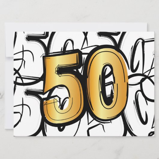 50 jaar jubileum, abraham, sarah of trouwdag. ankündigung (Vorderseite)