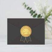 50. Jahr-Antwort-Karte RSVP Karte (Stehend Vorderseite)