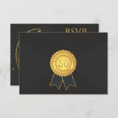 50. Jahr-Antwort-Karte RSVP Karte (Vorne/Hinten)