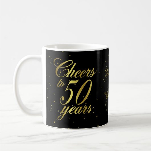 50 Jahre 50. Geburtstag Kaffeetasse (Links)