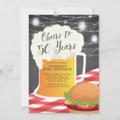 50 Jahre 50. Geburtstagsfeier Einladung (Vorderseite)