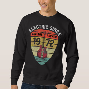 50 Jahre alt 1972 limitierte Ausgabe Vintage Gitar Sweatshirt