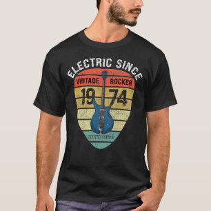 50 Jahre alt 1974 Limited Edition Vintag Guitar T T-Shirt
