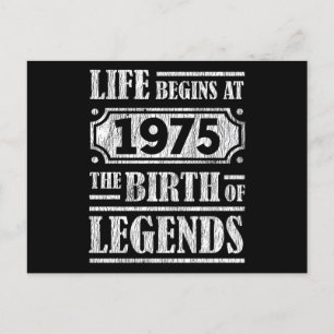 50 Jahre Alt 1975 Geburt Einer Legende 50. Geburts Postkarte