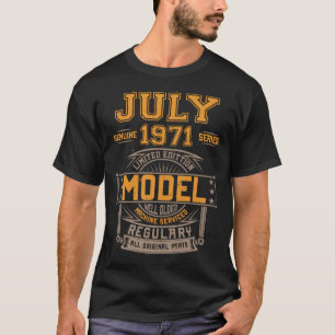 50 Jahre alt 50. Geburtstag Dekoration Juli 1971 T-Shirt