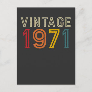50 Jahre alt 50. Geburtstag Vintage 1971 Postkarte
