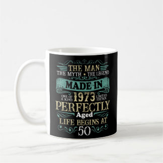 50 Jahre alt Die Mythos-Legende aus dem Jahr 1973 Kaffeetasse