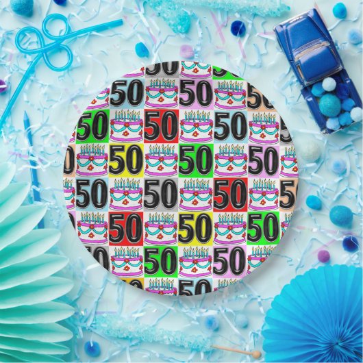 50 JAHRE ALT FEIERN PAPPTELLER (Party)