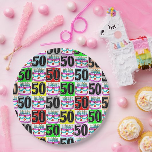 50 JAHRE ALT FEIERN PAPPTELLER (Party)