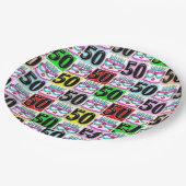 50 JAHRE ALT FEIERN PAPPTELLER (Schrägansicht)