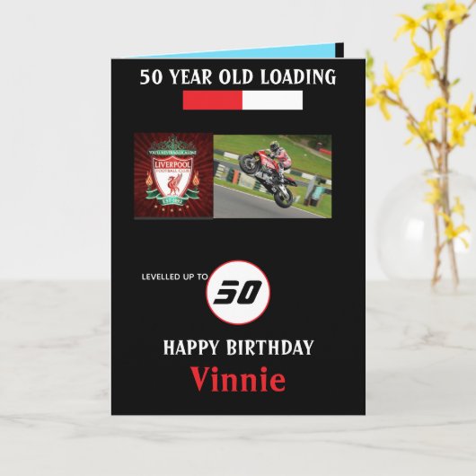 50 JAHRE ALT gestiegen Karte (Gelbe Blume)