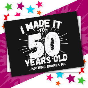50 Jahre alt Sarcastic Meme Funny 50. Geburtstag Postkarte