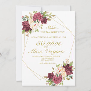 50 Jahre alt Tarjeta de anuncios plana Ankündigung