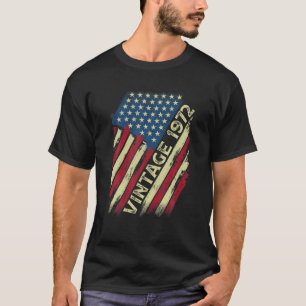 50 Jahre alt Vintag 1972 amerikanische Flagge 50.  T-Shirt