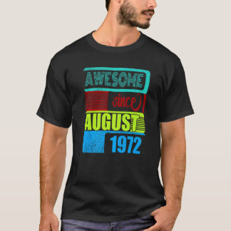 50 Jahre alt Vintag 1972 Geborener August Fantasti T-Shirt