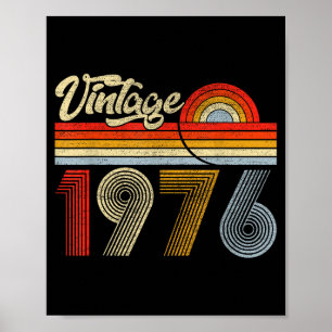 50 Jahre alt Vintage Hergestellt in 1976 50. Gebur Poster