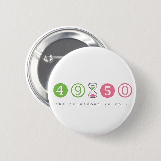 50 Jahre alt werden Button (Vorne & Hinten)