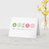 50 Jahre alt werden Karte (Gelbe Blume)