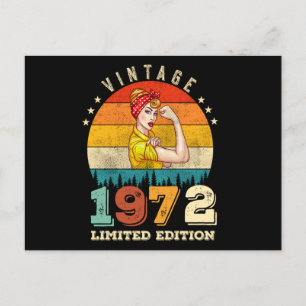 50 Jahre alte 1972 Vintage 50. Geburtstagsgeschenk Postkarte