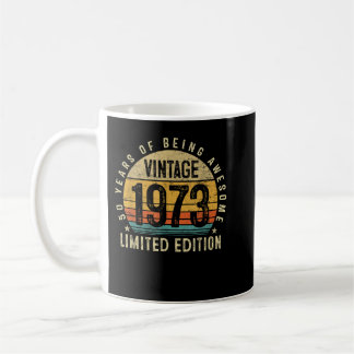 50 Jahre alte Geschenke Geboren 1973 Vintag 50. Ge Kaffeetasse