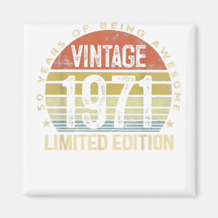 50 Jahre alte Geschenke Vintag 1971 Limited Editio Magnet