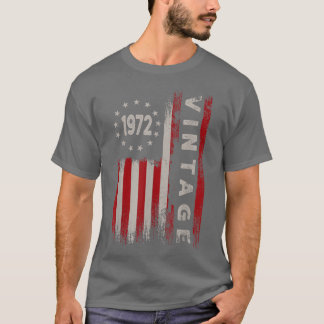 50 Jahre alte Geschenke Vintag 1972 amerikanische T-Shirt
