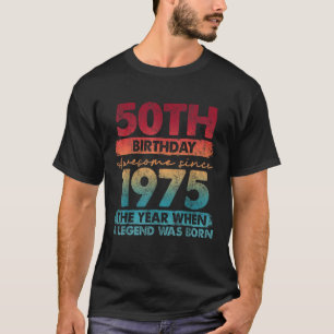 50 Jahre alte Geschenke Vintag 1975 Limited Editio T-Shirt