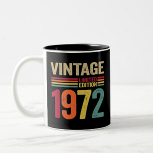 50 Jahre alte Geschenke Vintage 1972 70. Geburtsta Zweifarbige Tasse