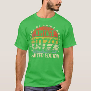 50 Jahre alte Geschenke Vintage 1972 limitierte Au T-Shirt