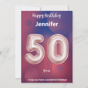50 Jahre alte Happy Birthday Card