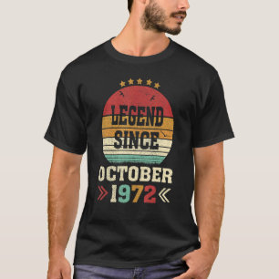 50 Jahre alte Legende seit Oktober 1972 50. Geburt T-Shirt