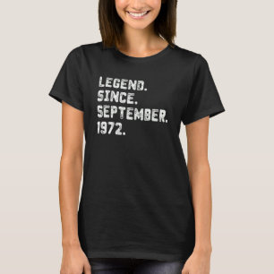 50 Jahre alte Legende seit September 1972 50. T-Shirt