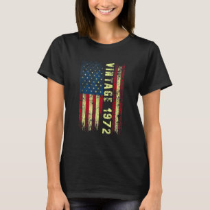50 Jahre alte Vintage-1972-amerikanische Flagge 50 T-Shirt