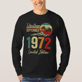50 Jahre alte Vintage September 1972  50. T-Shirt