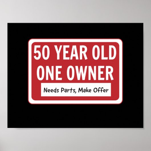 50 Jahre alter Besitzer Poster (Vorne)