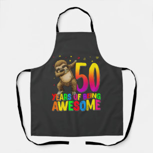 50 Jahre alter Geburtstagsfaultier Dabbing 50. Geb Schürze
